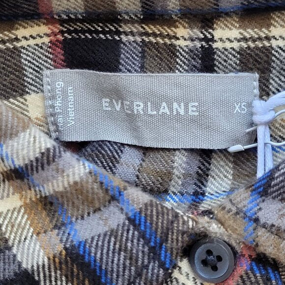 Everlane The Boxy Flannel Shirt Womens Size XS Multi Plaid Button Down NWT - Picture 7 of 11
